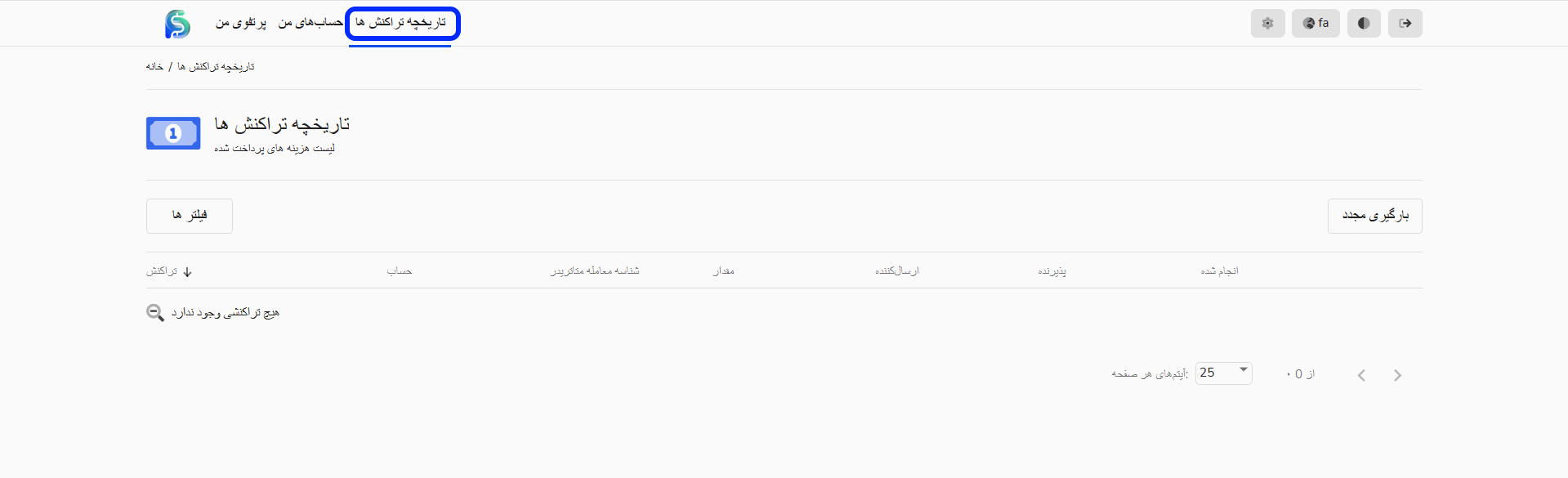لیست تراکنش های مربوط به سرویس سوشال ترید دنبال کننده در فورچونا مارکتس